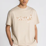 Beige Laced Oversized Tee