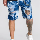 Blue Reverse Denim Shorts